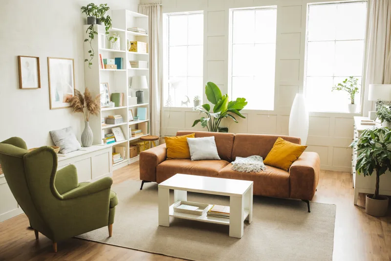 A warm, lived-in living room